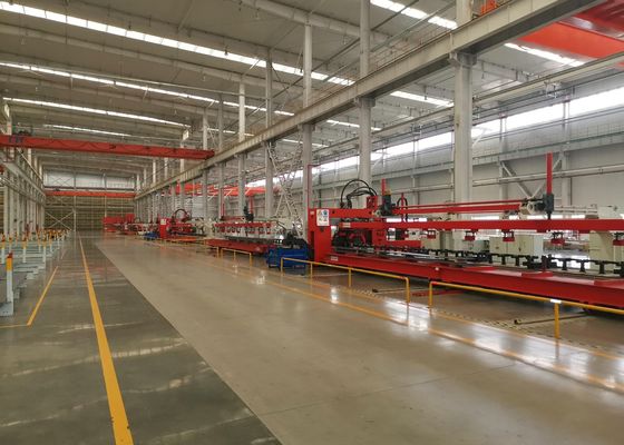 금속 가공 15000x380mm 작업 조각 크기 35 톤 CNC 판 펀칭 기계 자동차 길이선 빔
