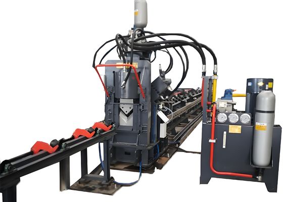고속 자동 CNC 수압 펀칭 표시 절단 기계 3 CNC 축 각 구멍 철 연결판 통신