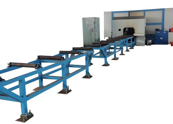 2KW 서보 모터 드릴링 인피드 CNC H-빔 드릴링, 전단 및 태핑 머신 라인 500×500mm 크기