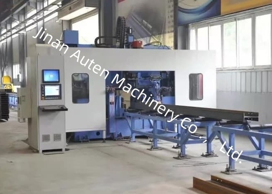너비 범위 150~1250mm CNC H 빔 뚫기 표시 및 탭 기계 BT40 스핀들 뚫기 톱