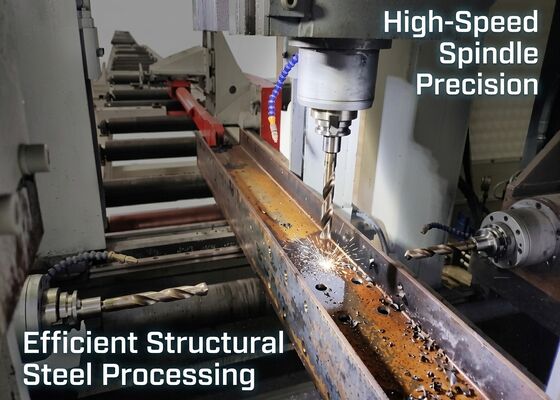 모델 BHD500/3 CNC H 섹션 스틸 결합 처리 기계 100 ~ 3000r/min 스핀드 속도